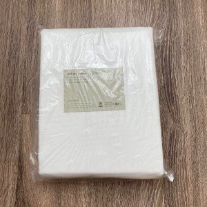 West Elm White Cotton Canvas Curtain